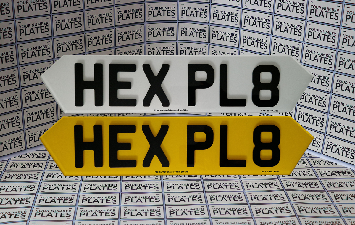 Huracan Style Hex 6 digit number plates