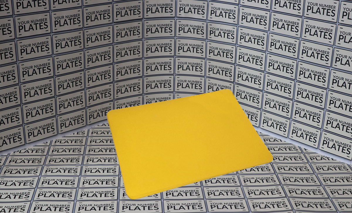 Yellow Nikkalite motorcycle reflective backing 237 x 178mm