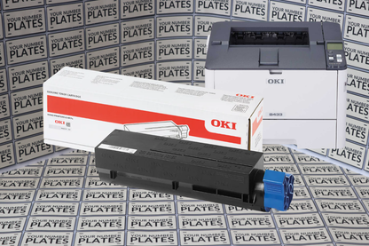 OKI B433 3000 page black toner cartridge 09006236 for trade number plate printer supplies
