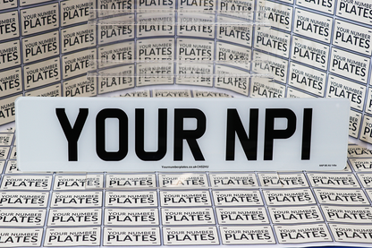 Standard front  number plate white.