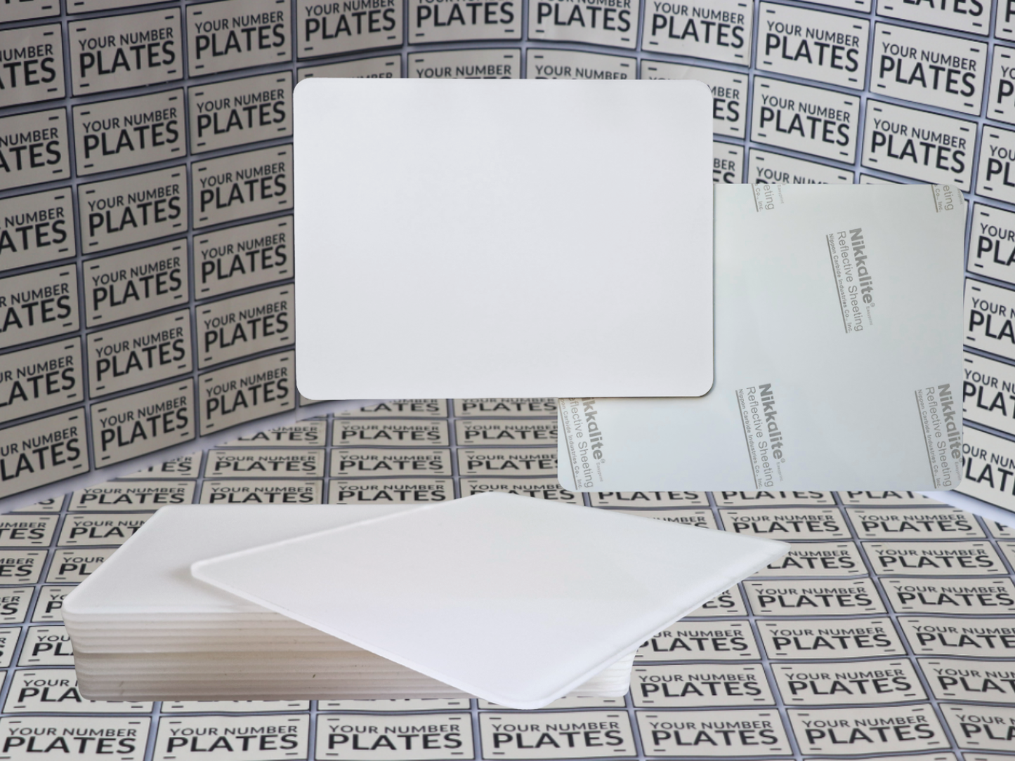 10x blank travel trailer plates acrylic and white reflective 237 x 178mm