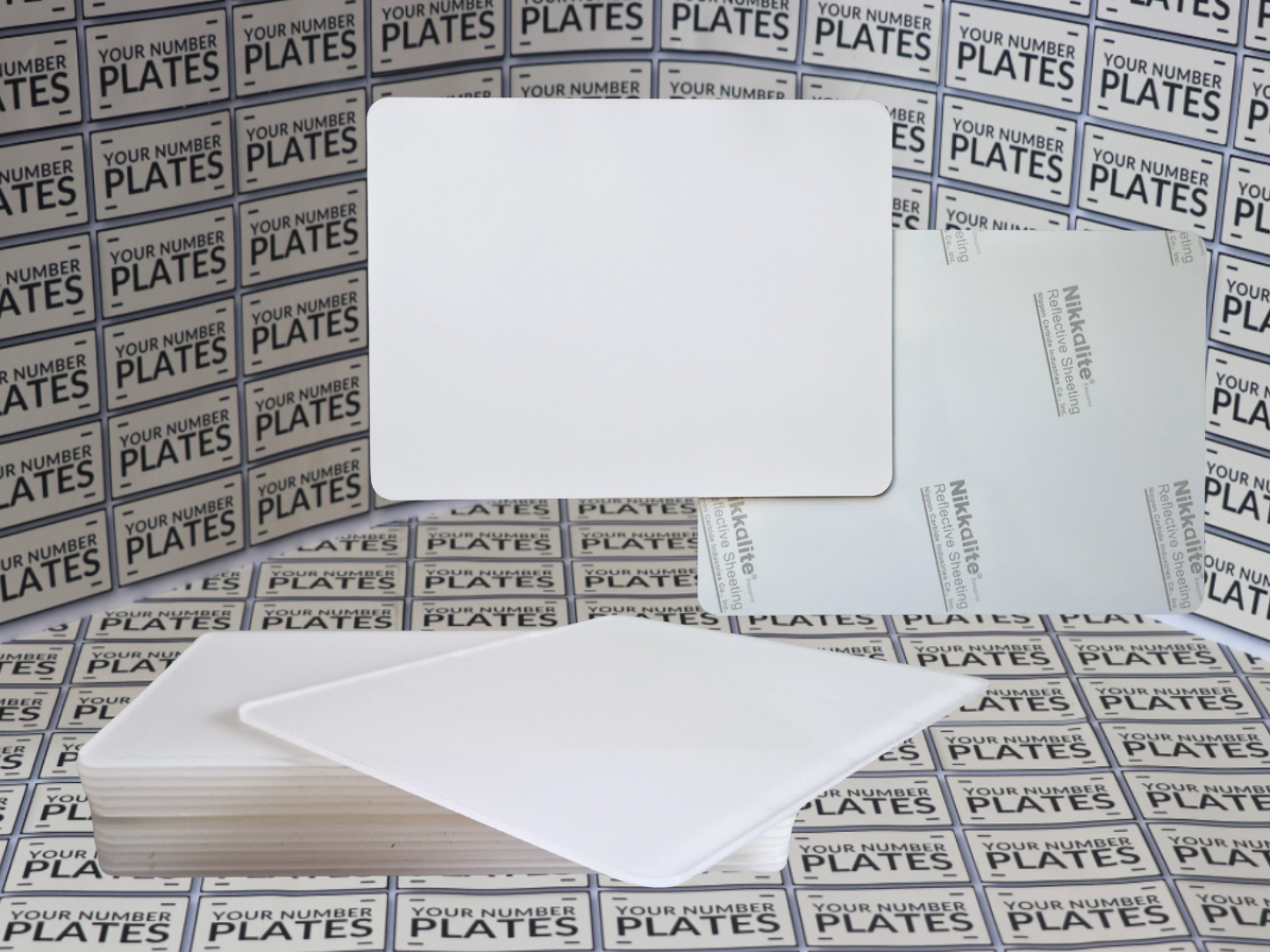 10x blank travel trailer plates acrylic and white reflective 237 x 178mm
