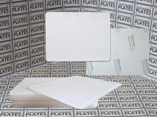 10x blank travel trailer plates acrylic and white reflective 237 x 178mm