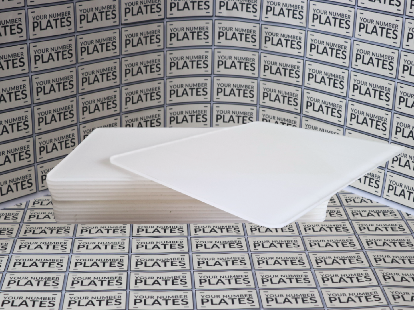 Blank trailer acrylic panel 237 x 178mm for number plate suppliers