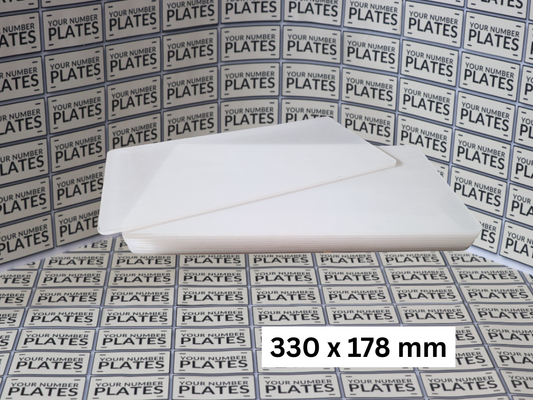 Import number plate wet acrylic panel 330mm x 178mm