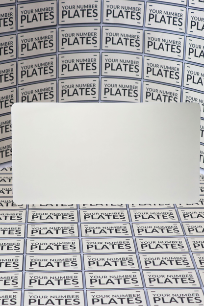 white import number plate reflective
