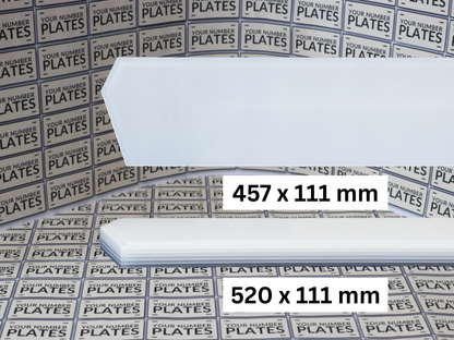 Lambo style hex number plate acrylic blanks