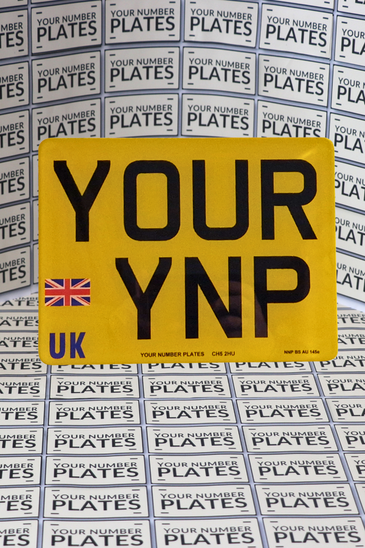 motorbike printed plate with uk flag
