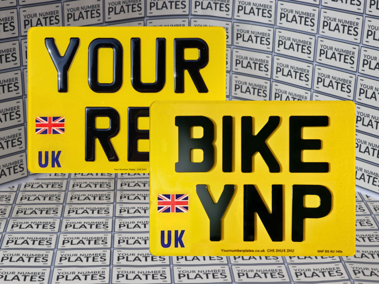 Motorcycle acrylic and reflective trade pack 237mm x 178mm UK flag