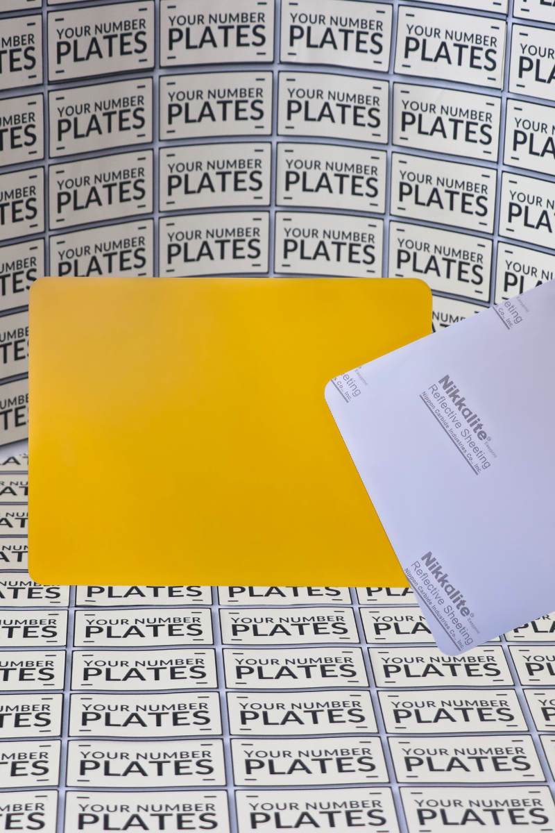 Motorcycle reflective yellow 237 mm x 178mm