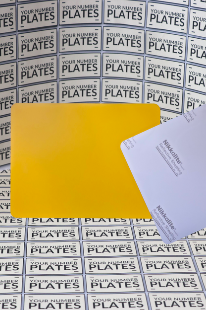 Motorcycle reflective yellow 237 mm x 178mm