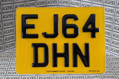 Premium 3D gel motorbike number plate 237×178 mm BS AU 145e compliant