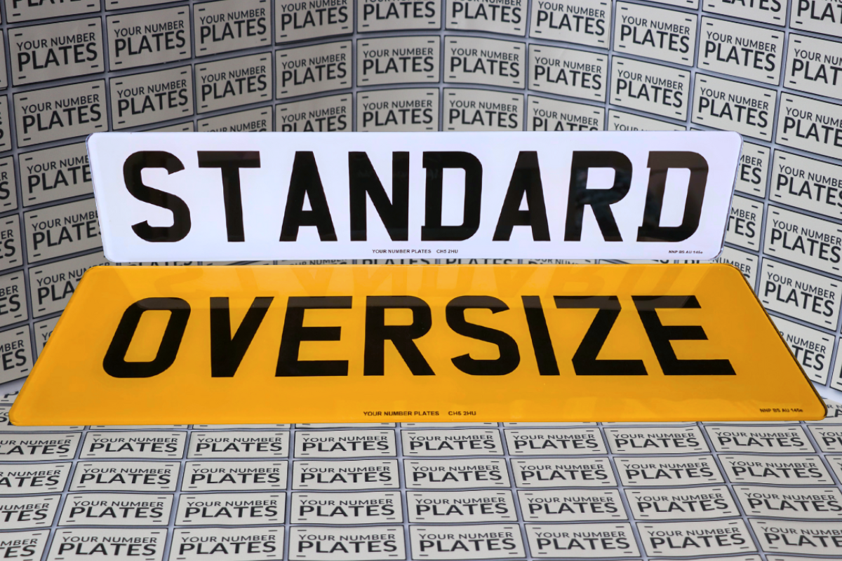 Printed Oversized Number Plates Set