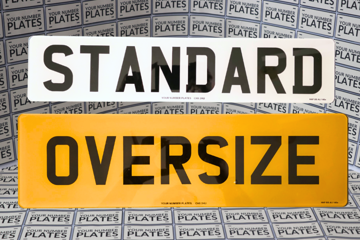 Range Rover style wide rear recess with oversized 533x152 number plate fitted