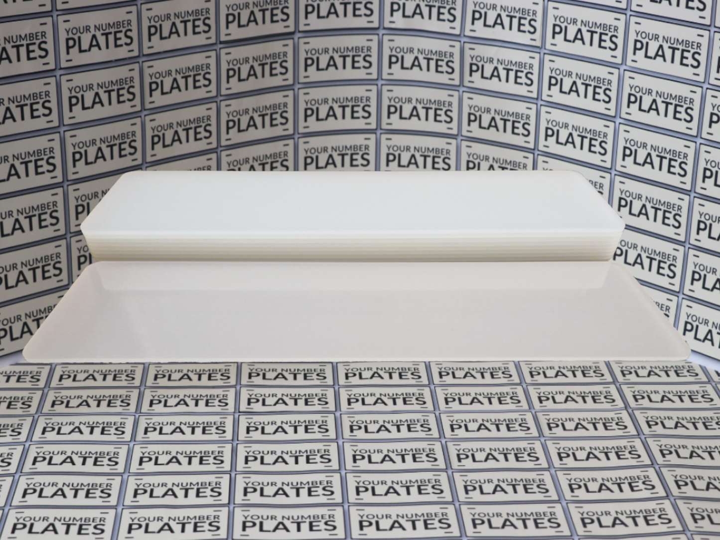 533 x 152mm oversized rear number plate acrylic for trade plate makers