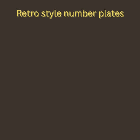 3D Retro number plates video road legal