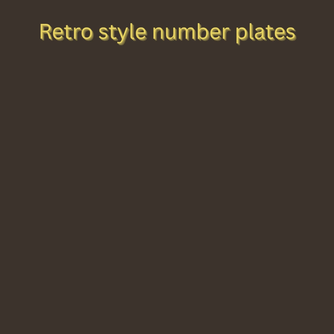 3D Retro number plates video road legal