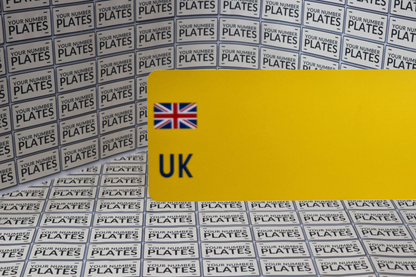 25x Blank Number Plate Reflective With a UK travel Flag UNION JACK