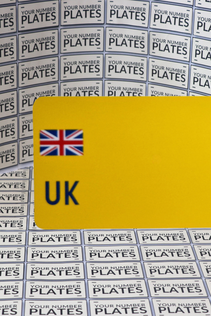 uk travel flag yellow reflective