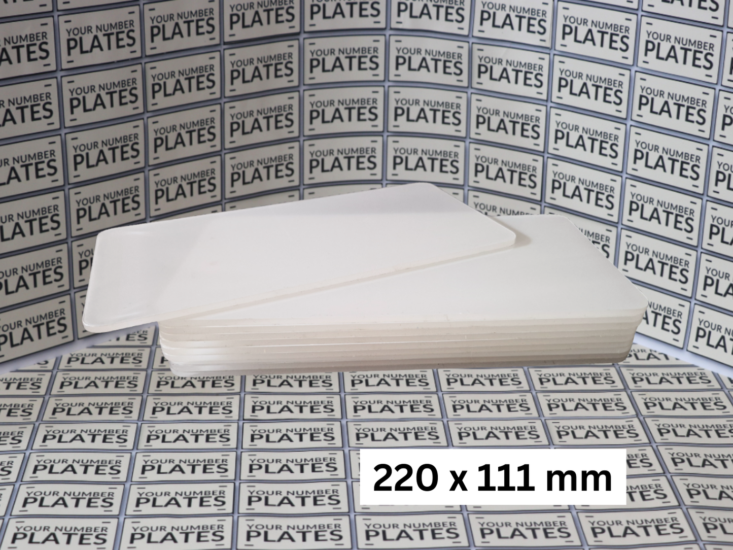 220mm x 111mm short number plate acrylic panel