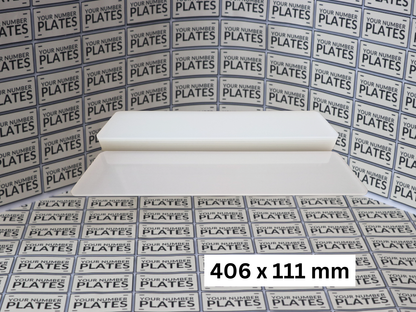 406mm x 111mm short number plate acrylic panel