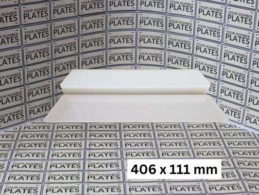 406mm x 111mm short number plate acrylic panel