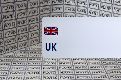 25x Blank Number Plate Reflective With a UK travel Flag UNION JACK