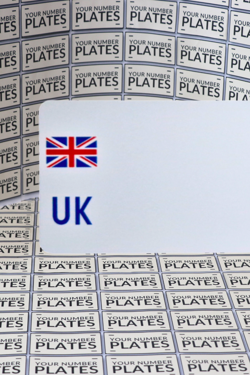 white reflective with uk flag