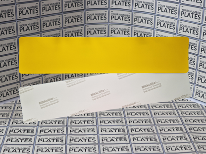 Yellow Nikkalite number plate reflective backing 520 x 111mm