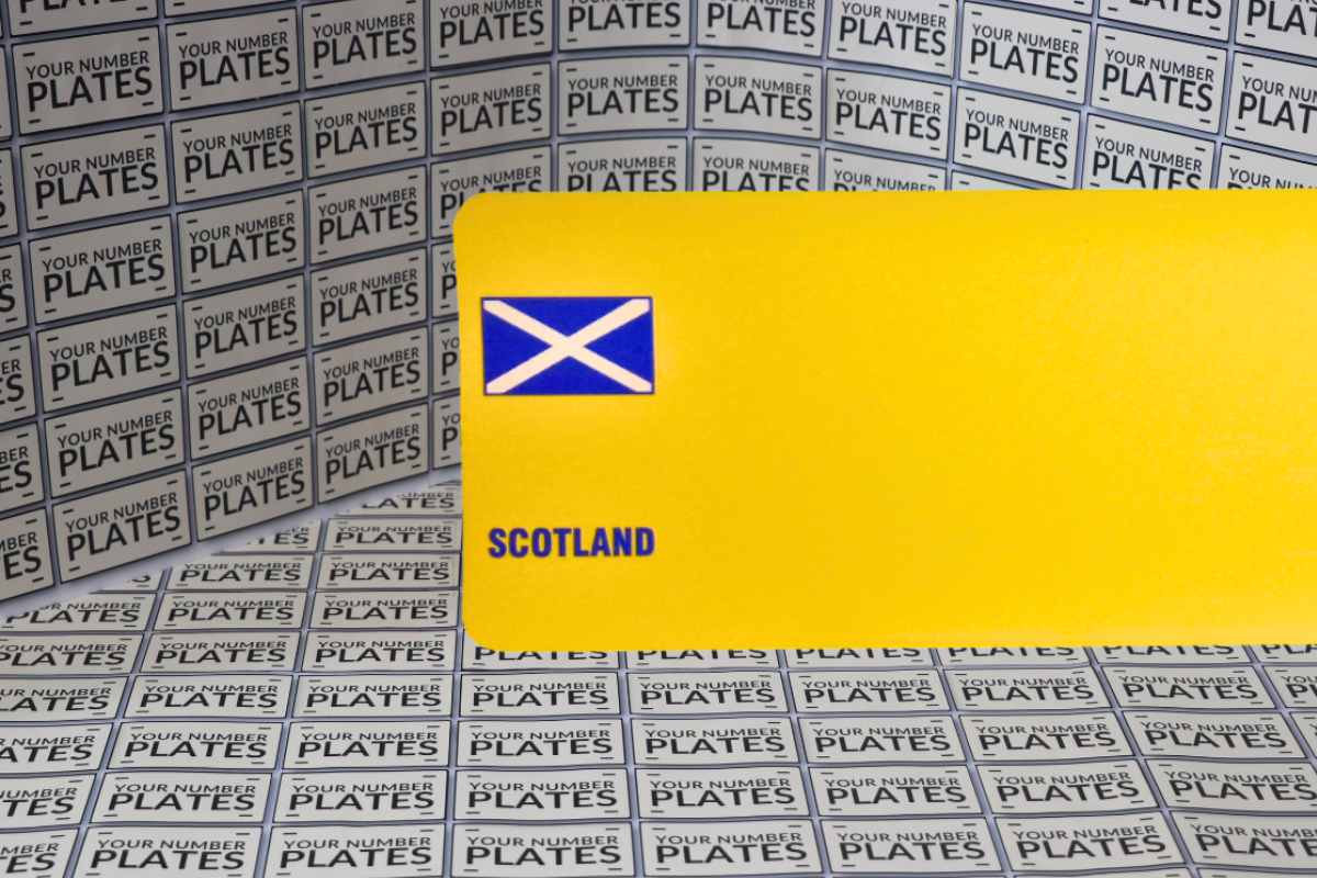 number plates reflective yellow